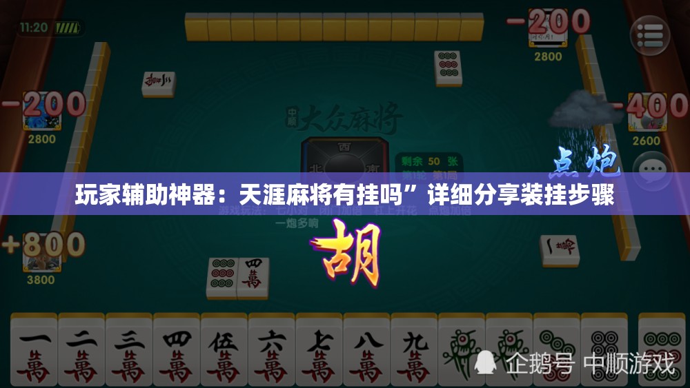 玩家辅助神器：天涯麻将有挂吗”详细分享装挂步骤