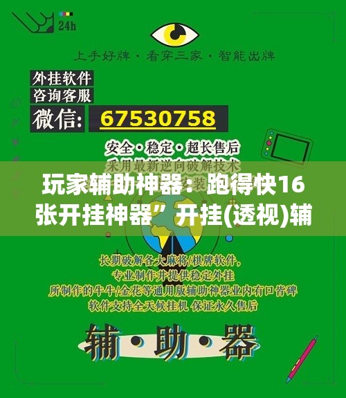 玩家辅助神器：跑得快16张开挂神器”开挂(透视)辅助教程