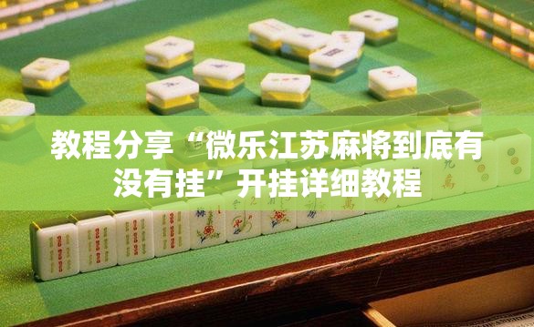 教程分享“微乐江苏麻将到底有没有挂”开挂详细教程