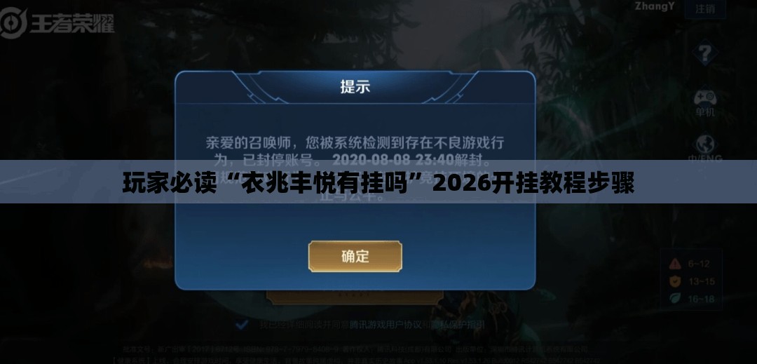 玩家必读“衣兆丰悦有挂吗”2026开挂教程步骤