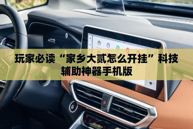 玩家必读“家乡大贰怎么开挂”科技辅助神器手机版