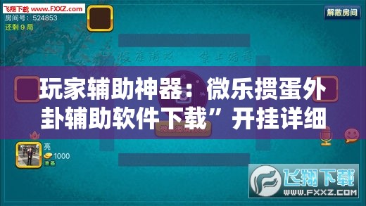 玩家辅助神器：微乐掼蛋外卦辅助软件下载”开挂详细教程