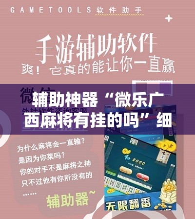 辅助神器“微乐广西麻将有挂的吗”细辅助教程分享