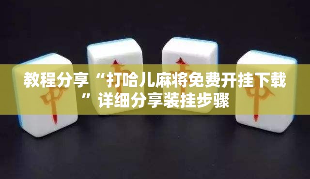 教程分享“打哈儿麻将免费开挂下载”详细分享装挂步骤