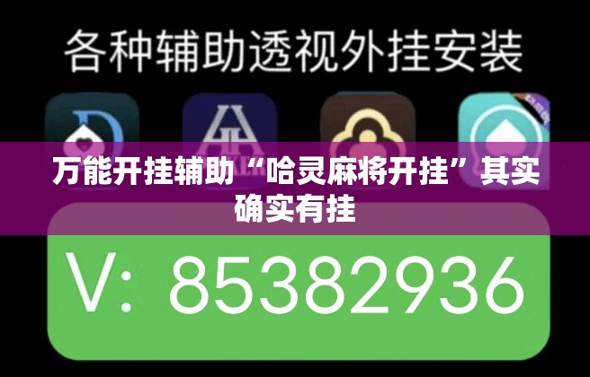 万能开挂辅助“哈灵麻将开挂”其实确实有挂