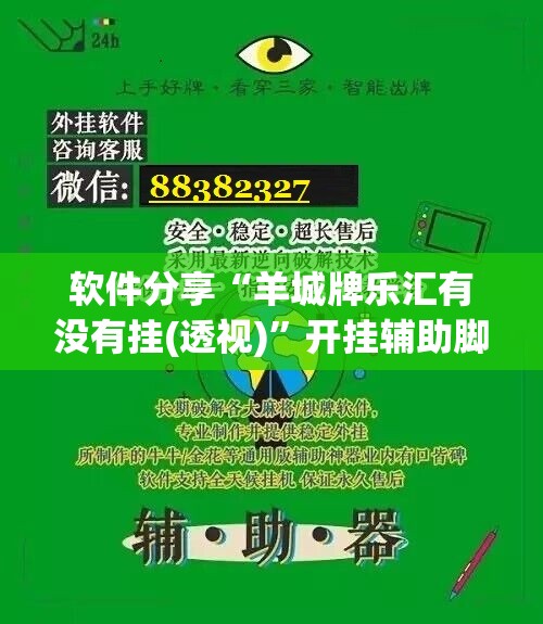 软件分享“羊城牌乐汇有没有挂(透视)”开挂辅助脚本+详细开挂安装教程