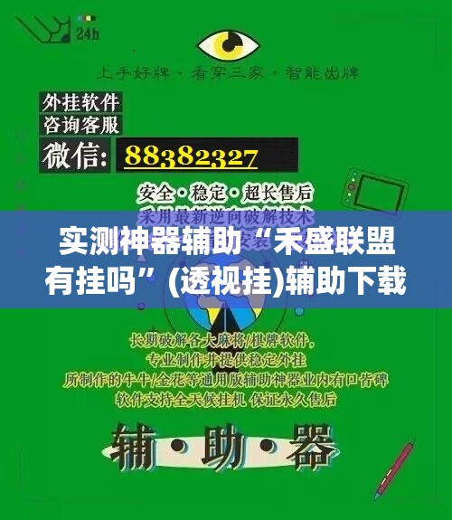 实测神器辅助“禾盛联盟有挂吗”(透视挂)辅助下载教程