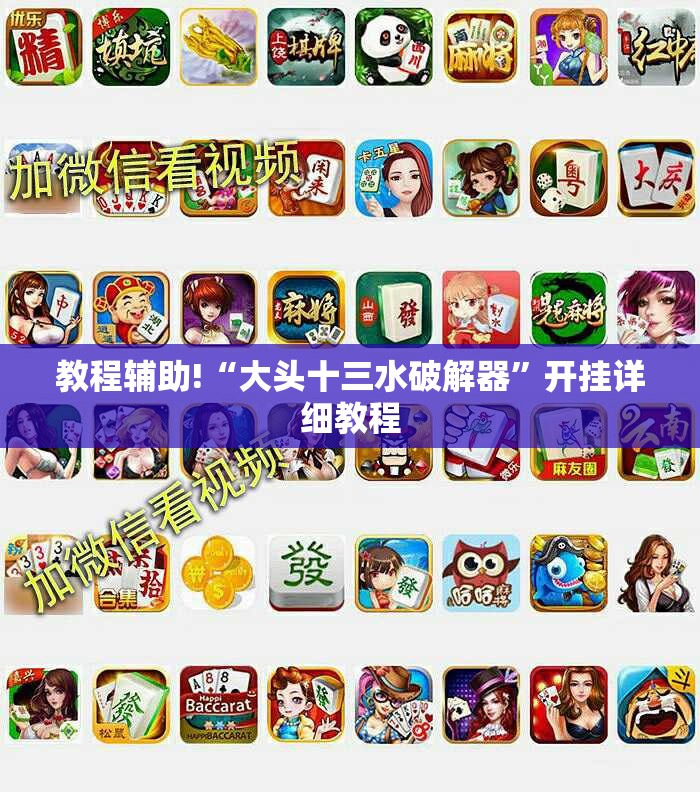 教程辅助!“大头十三水破解器”开挂详细教程