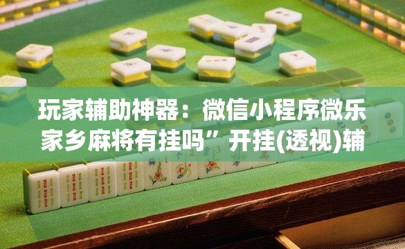 玩家辅助神器：微信小程序微乐家乡麻将有挂吗”开挂(透视)辅助教程