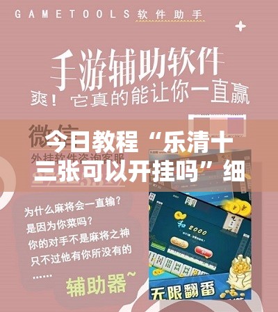 今日教程“乐清十三张可以开挂吗”细辅助教程分享