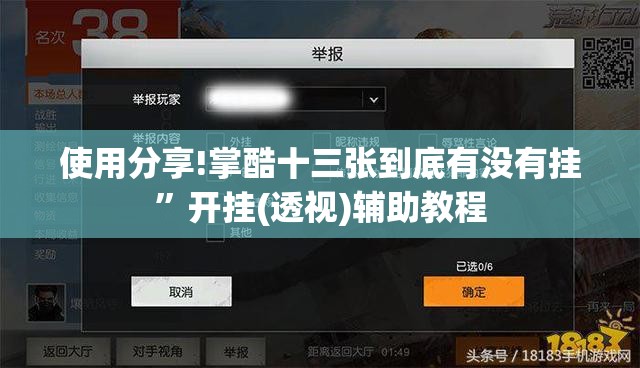 使用分享!掌酷十三张到底有没有挂	”开挂(透视)辅助教程