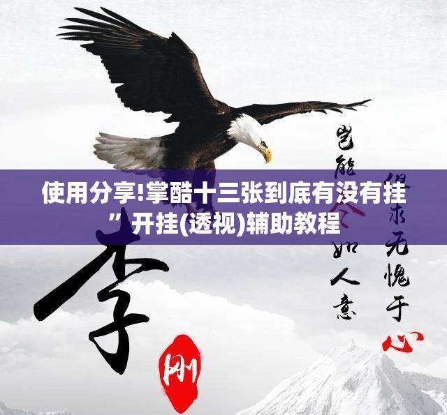 使用分享!掌酷十三张到底有没有挂”开挂(透视)辅助教程