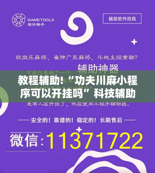 教程辅助!“功夫川麻小程序可以开挂吗	”科技辅助神器手机版