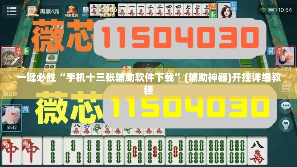 一键必胜“手机十三张辅助软件下载	”(辅助神器)开挂详细教程