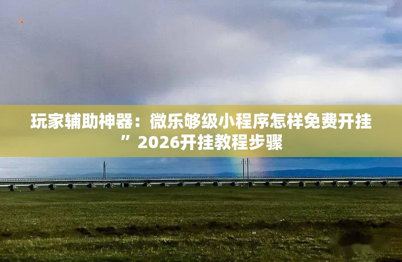 玩家辅助神器：微乐够级小程序怎样免费开挂	”2026开挂教程步骤
