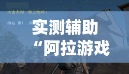 实测辅助“阿拉游戏中心外卦辅助软件下载”详细外挂透视辅助软件教程