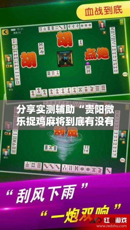 分享实测辅助“贵阳微乐捉鸡麻将到底有没有挂”科技辅助神器手机版