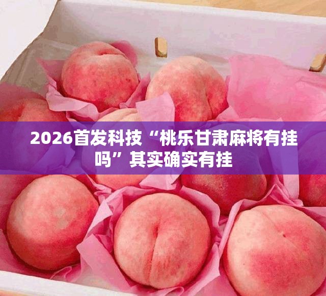 2026首发科技“桃乐甘肃麻将有挂吗	”其实确实有挂