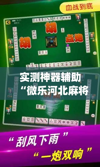 实测神器辅助“微乐河北麻将破解器	”开挂(透视)辅助教程