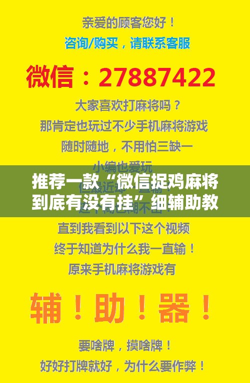 推荐一款“微信捉鸡麻将到底有没有挂”细辅助教程分享