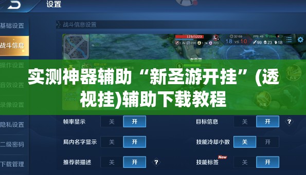 实测神器辅助“新圣游开挂”(透视挂)辅助下载教程