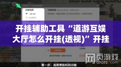 开挂辅助工具“道游互娱大厅怎么开挂(透视)”开挂辅助脚本+详细开挂安装教程