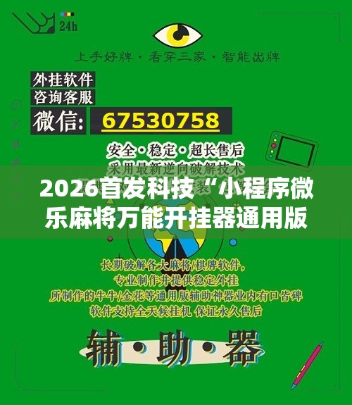 2026首发科技“小程序微乐麻将万能开挂器通用版”开挂辅助脚本+详细开挂安装教程