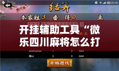 开挂辅助工具“微乐四川麻将怎么打会赢”开挂辅助脚本+详细开挂安装教程