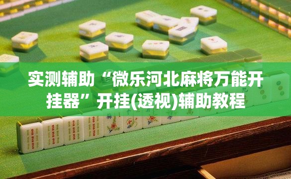 实测辅助“微乐河北麻将万能开挂器”开挂(透视)辅助教程