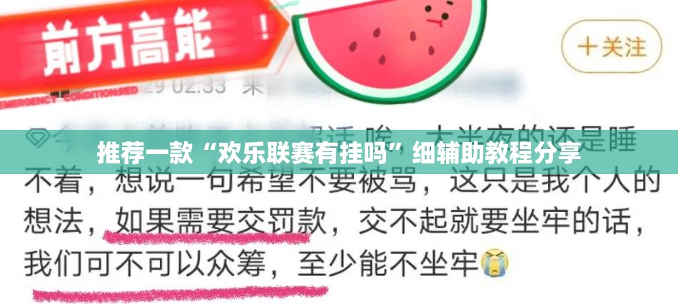 推荐一款“欢乐联赛有挂吗”细辅助教程分享