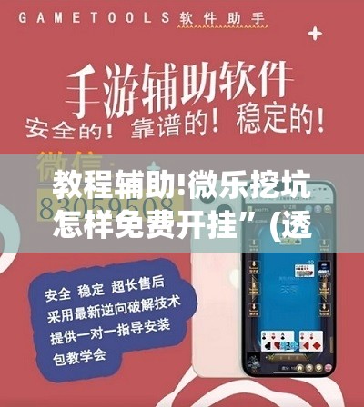教程辅助!微乐挖坑怎样免费开挂”(透视挂)辅助下载教程