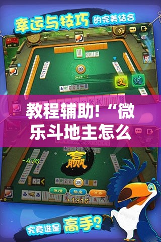 教程辅助!“微乐斗地主怎么开挂	”2026开挂教程步骤