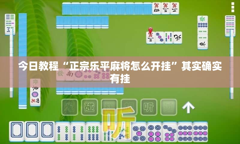 今日教程“正宗乐平麻将怎么开挂	”其实确实有挂