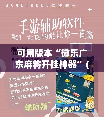 可用版本“微乐广东麻将开挂神器	”(免费)开挂辅助教学(最新辅助开挂教程)