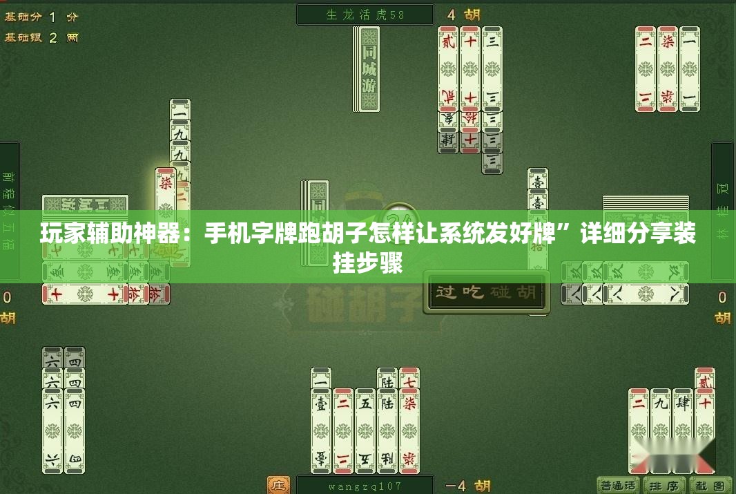 玩家辅助神器：手机字牌跑胡子怎样让系统发好牌”详细分享装挂步骤