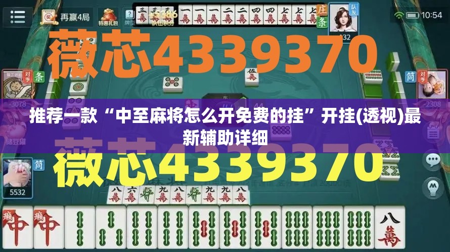 推荐一款“中至麻将怎么开免费的挂”开挂(透视)最新辅助详细