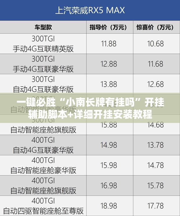 一键必胜“小南长牌有挂吗”开挂辅助脚本+详细开挂安装教程