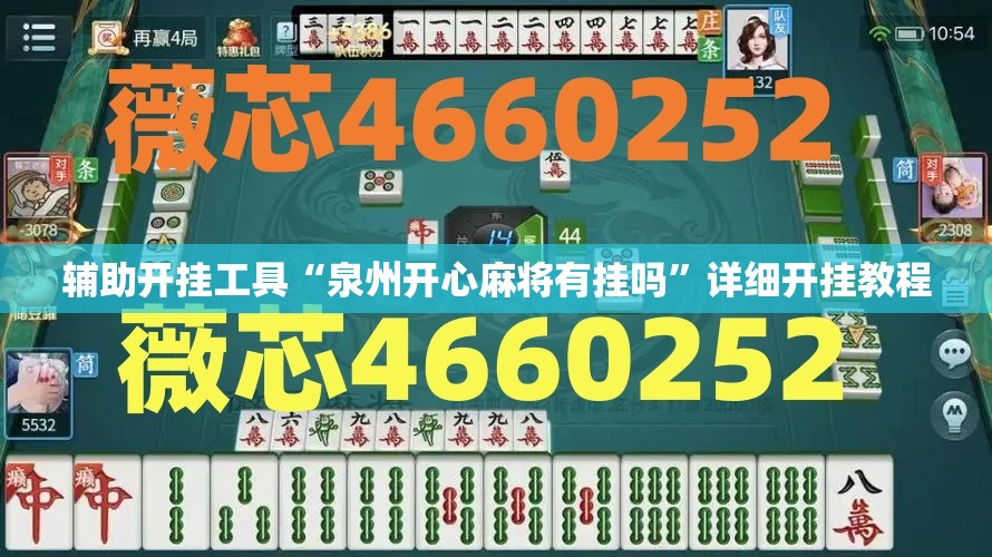 辅助开挂工具“泉州开心麻将有挂吗	”详细开挂教程