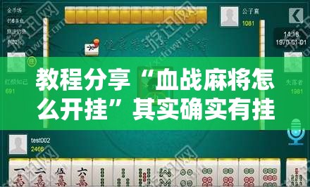教程分享“血战麻将怎么开挂”其实确实有挂