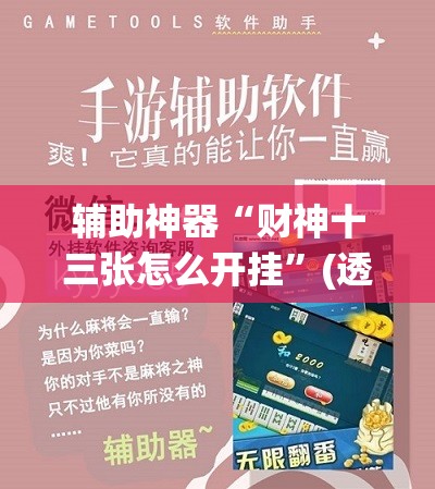辅助神器“财神十三张怎么开挂”(透视挂)辅助下载教程