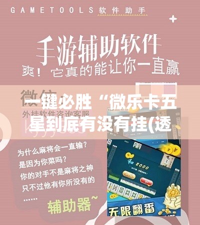 一键必胜“微乐卡五星到底有没有挂(透视)”开挂辅助脚本+详细开挂安装教程