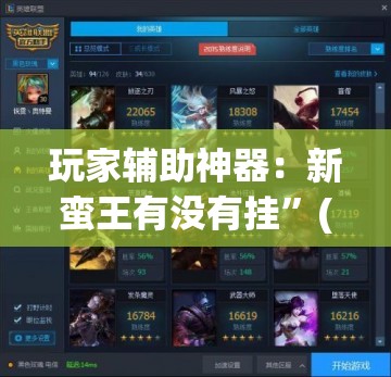 玩家辅助神器：新蛮王有没有挂	”(透视挂)辅助下载教程