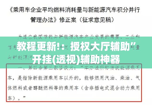 教程更新!：授权大厅辅助”开挂(透视)辅助神器
