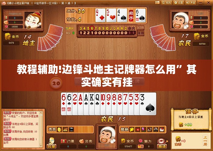 教程辅助!边锋斗地主记牌器怎么用”其实确实有挂