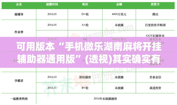 可用版本“手机微乐湖南麻将开挂辅助器通用版	”(透视)其实确实有挂