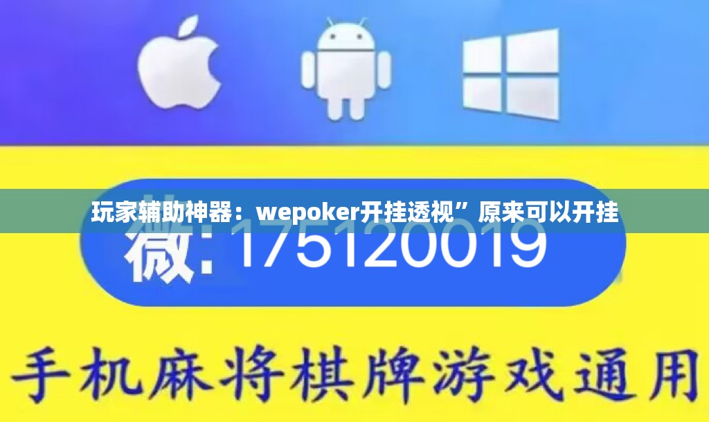 玩家辅助神器：wepoker开挂透视	”原来可以开挂