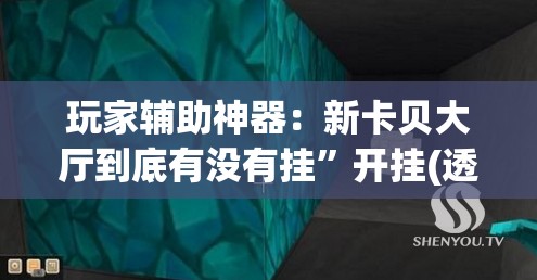 玩家辅助神器：新卡贝大厅到底有没有挂	”开挂(透视)辅助教程