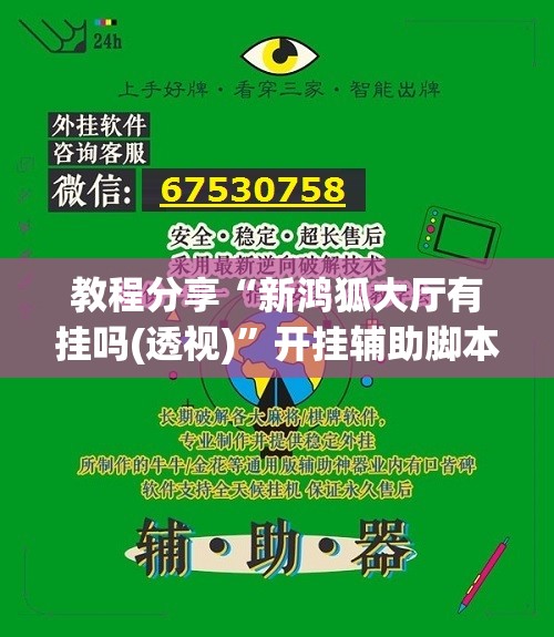 教程分享“新鸿狐大厅有挂吗(透视)”开挂辅助脚本+详细开挂安装教程