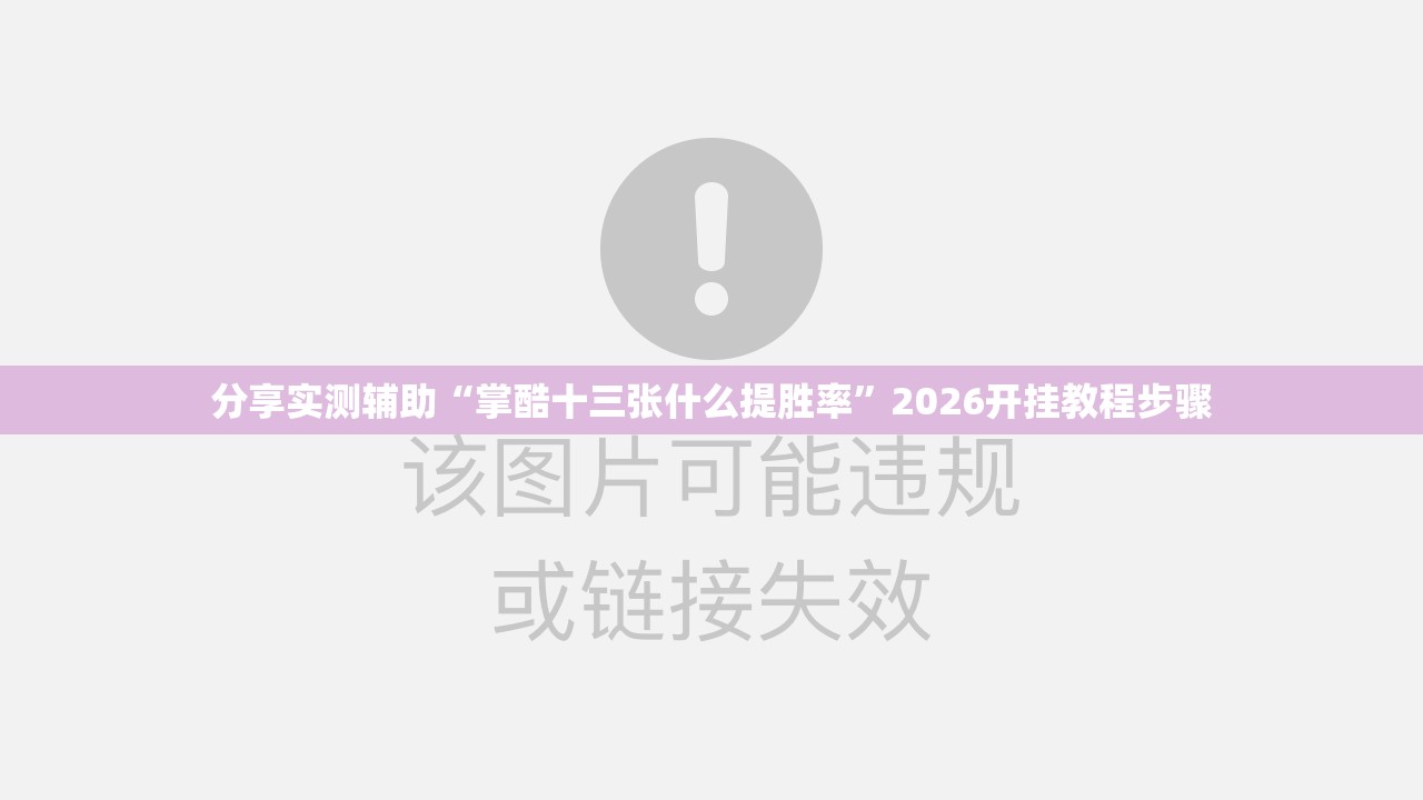分享实测辅助“掌酷十三张什么提胜率”2026开挂教程步骤