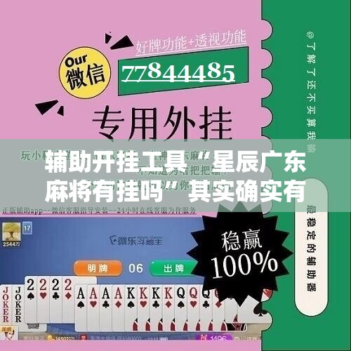 辅助开挂工具“星辰广东麻将有挂吗”其实确实有挂